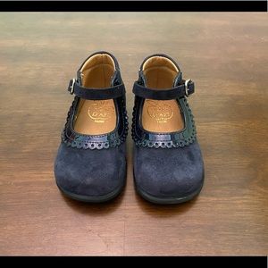 Pom D’api Suede Mary Jane style baby shoes